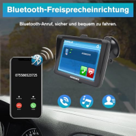 AWESAFE Bluetooth navigace do auta se zadní kamerou, 7palcový dotykový displej, 2023 map Evropy zdarma, GPS navigace pro osobní 